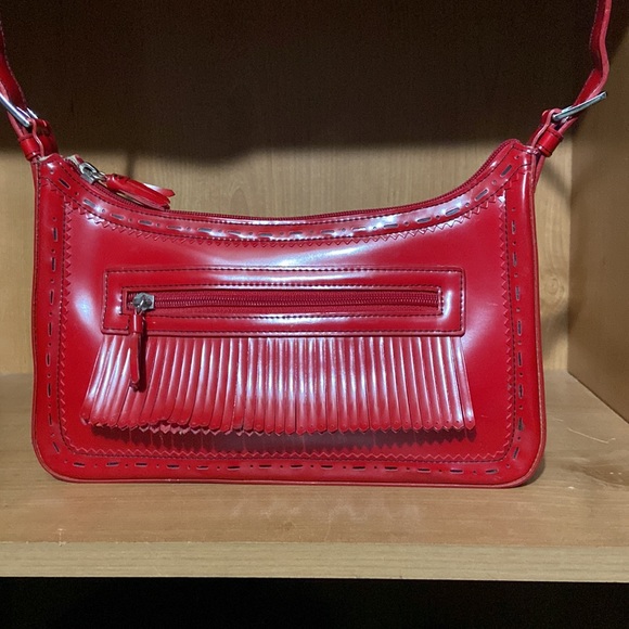 Dkny Bags Vintage Dkny City Patent Red Shoulder Bag Poshmark